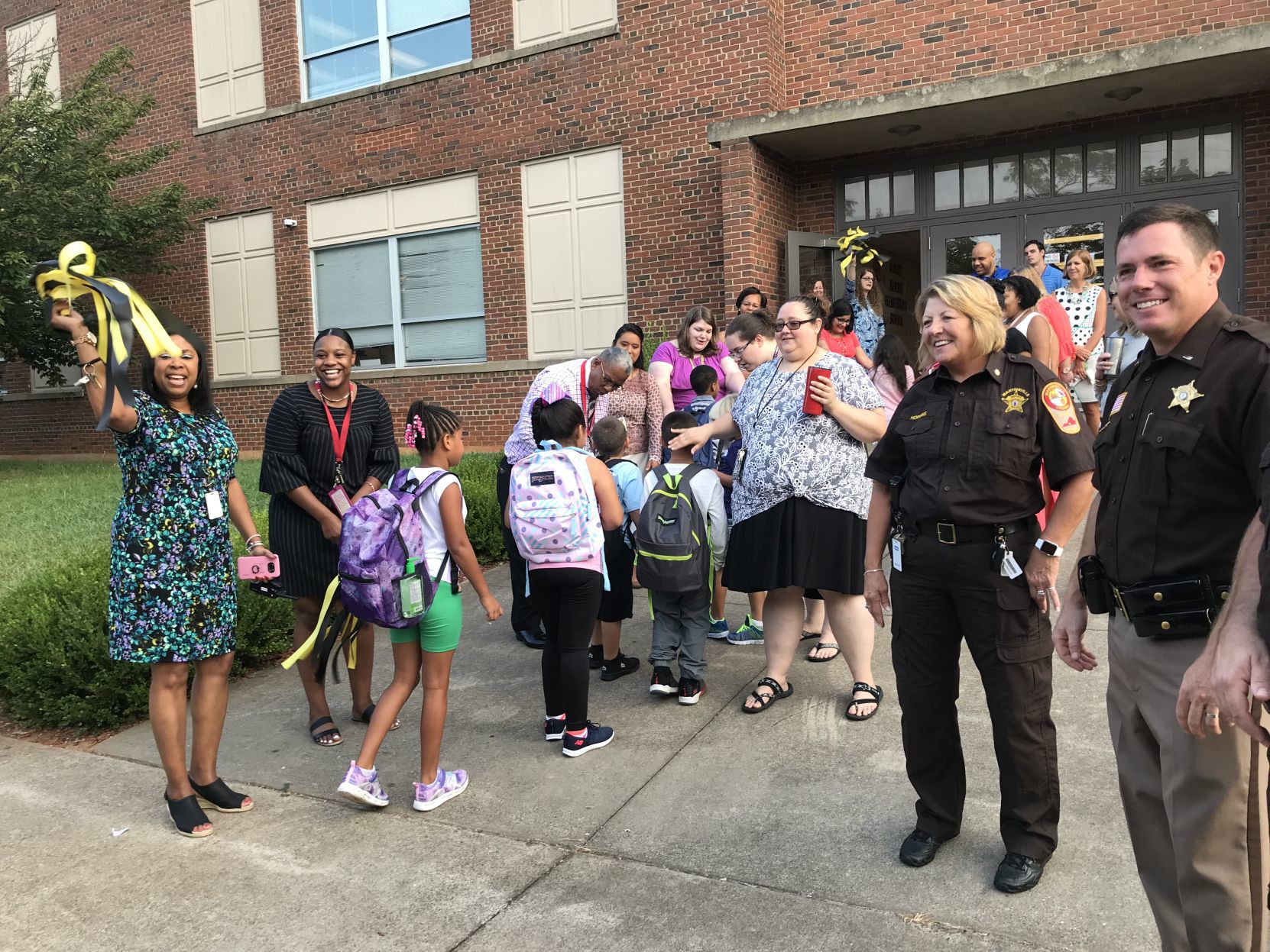 Teachers cheering